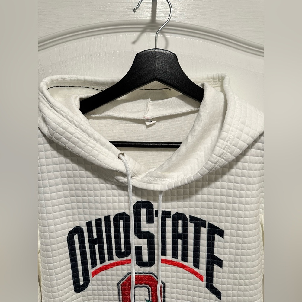 Ohio State Buckeyes Women’s Waffle Game Day Hoodie, Size Small - Picture 3 of 6